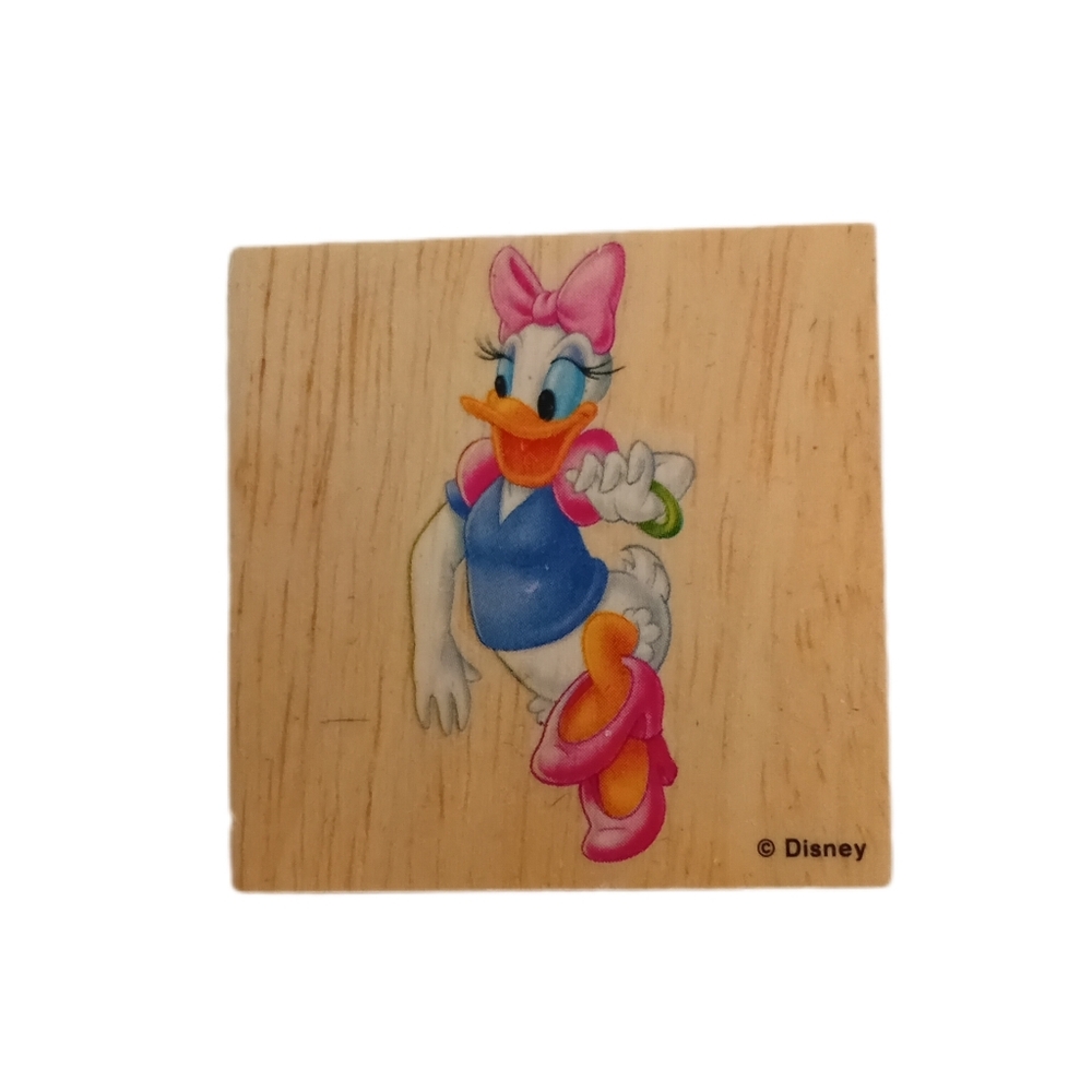Disney Wooden Bird Toy with Pink and Blue Accents